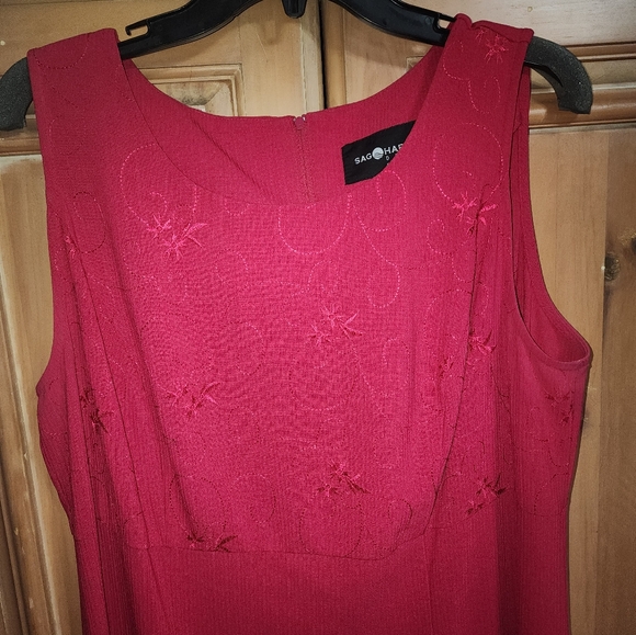 2-Piece fuscia Sag Harbor Dress 16W - Picture 2 of 6